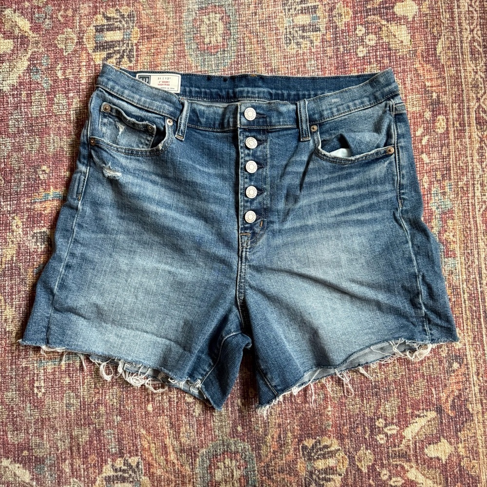 GAP 12/31T Denim High-Waisted Women 4” Shorts